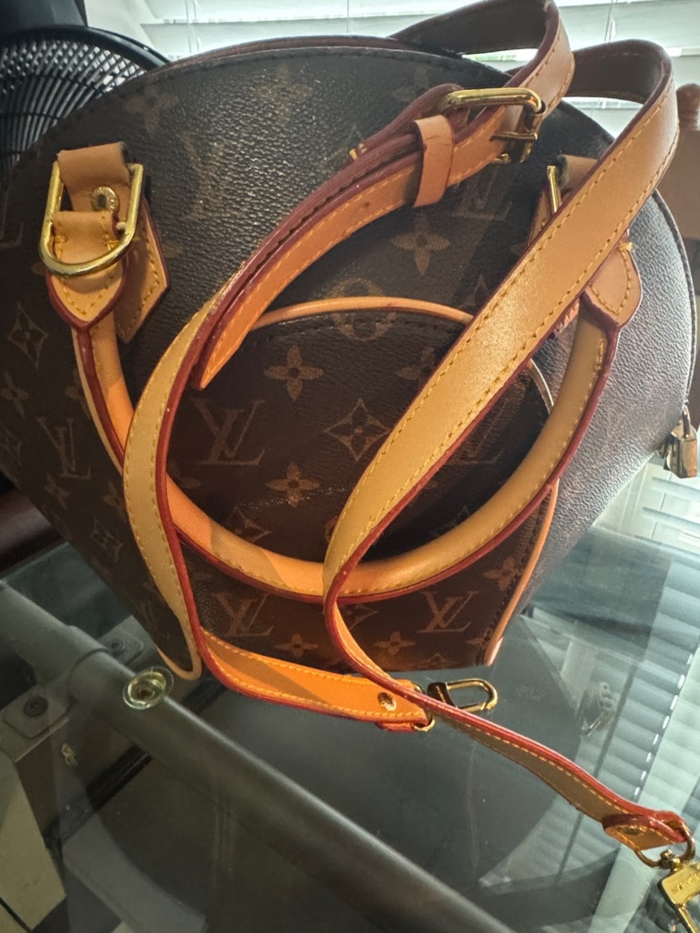 Louis Vuitton Brown Monogram Canvas Tote with Natural Vachetta Trim